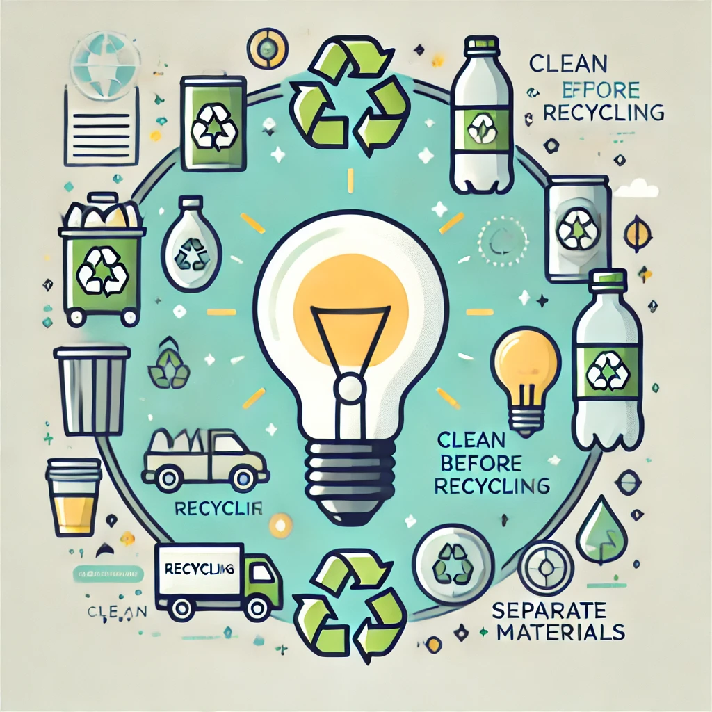 An illustration of a lightbulb with a leaf inside, symbolizing eco-friendly insights.